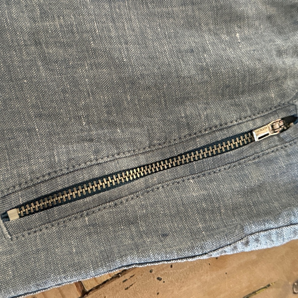 Athleta Cabo Linen Jogger Chambray Texture Size 8 TALL - Picture 8 of 16